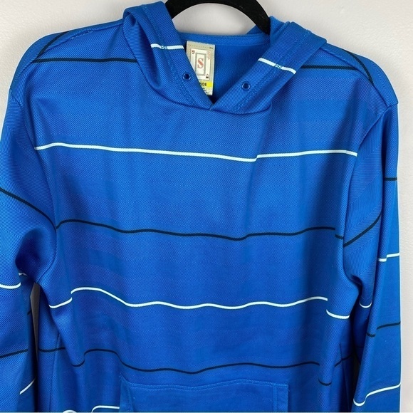 Burton Mens Snowboard Dryride Hoodie Sweater Small Blue Striped - Picture 3 of 15